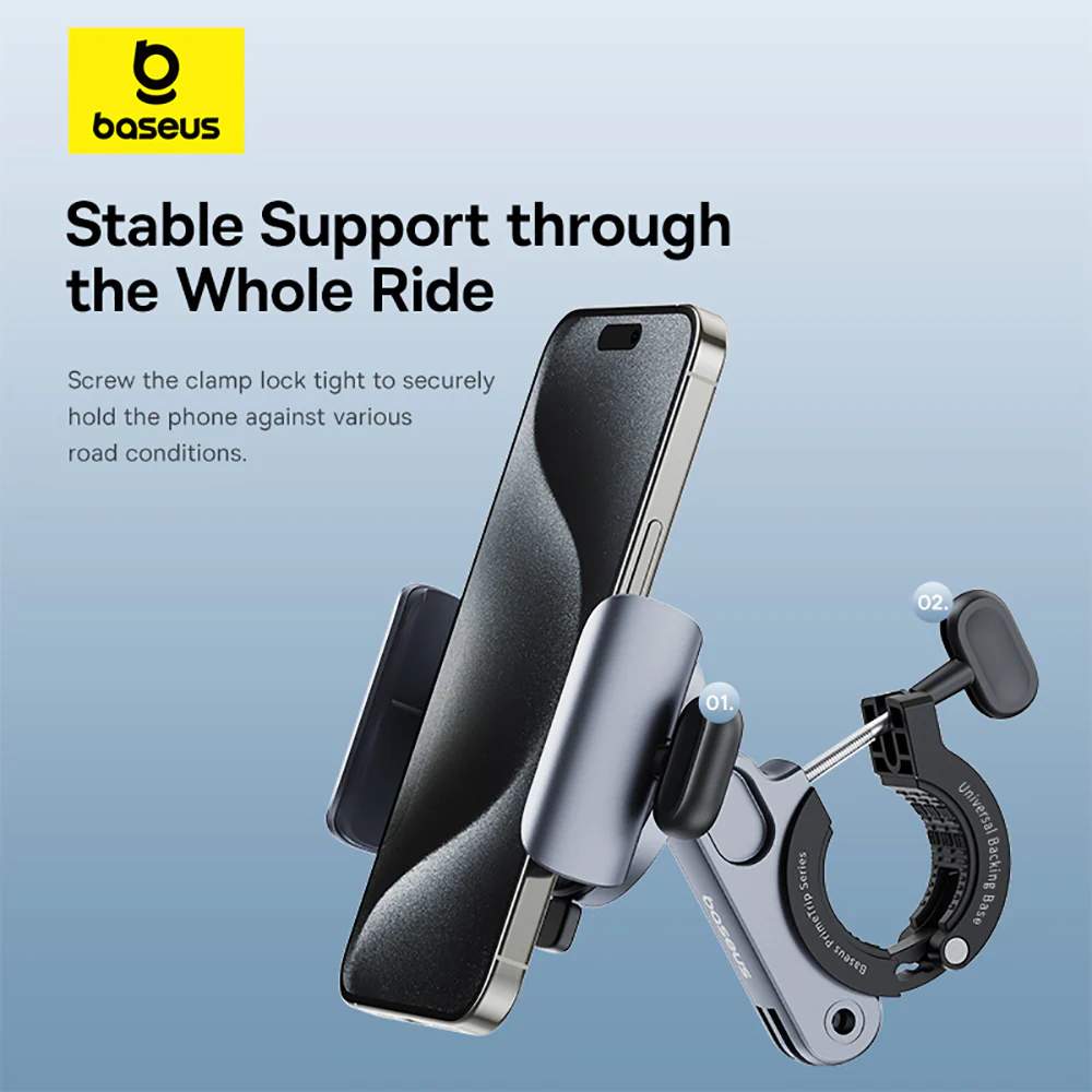 Baseus PrimeTrip Magnetic Bike Phone Holder - Starry Black - Image 2