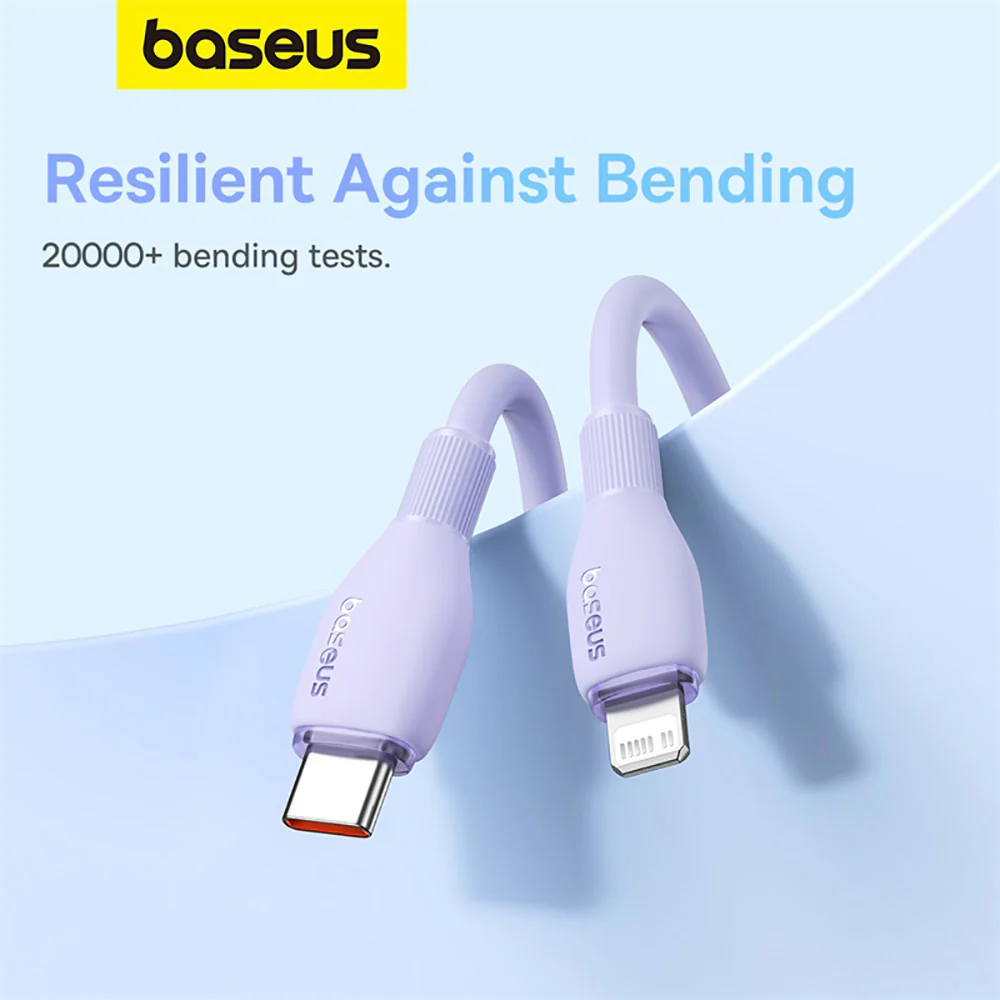 Baseus Pudding Series Fast Charging Cable Type-C to iP 20W 1.2m Nebula Purple - Image 5