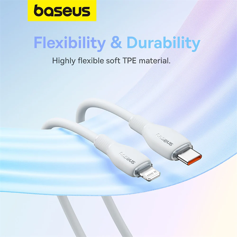 Baseus Pudding Series Fast Charging Cable Type-C to iP 20W 1.2m Starlight White - Image 4