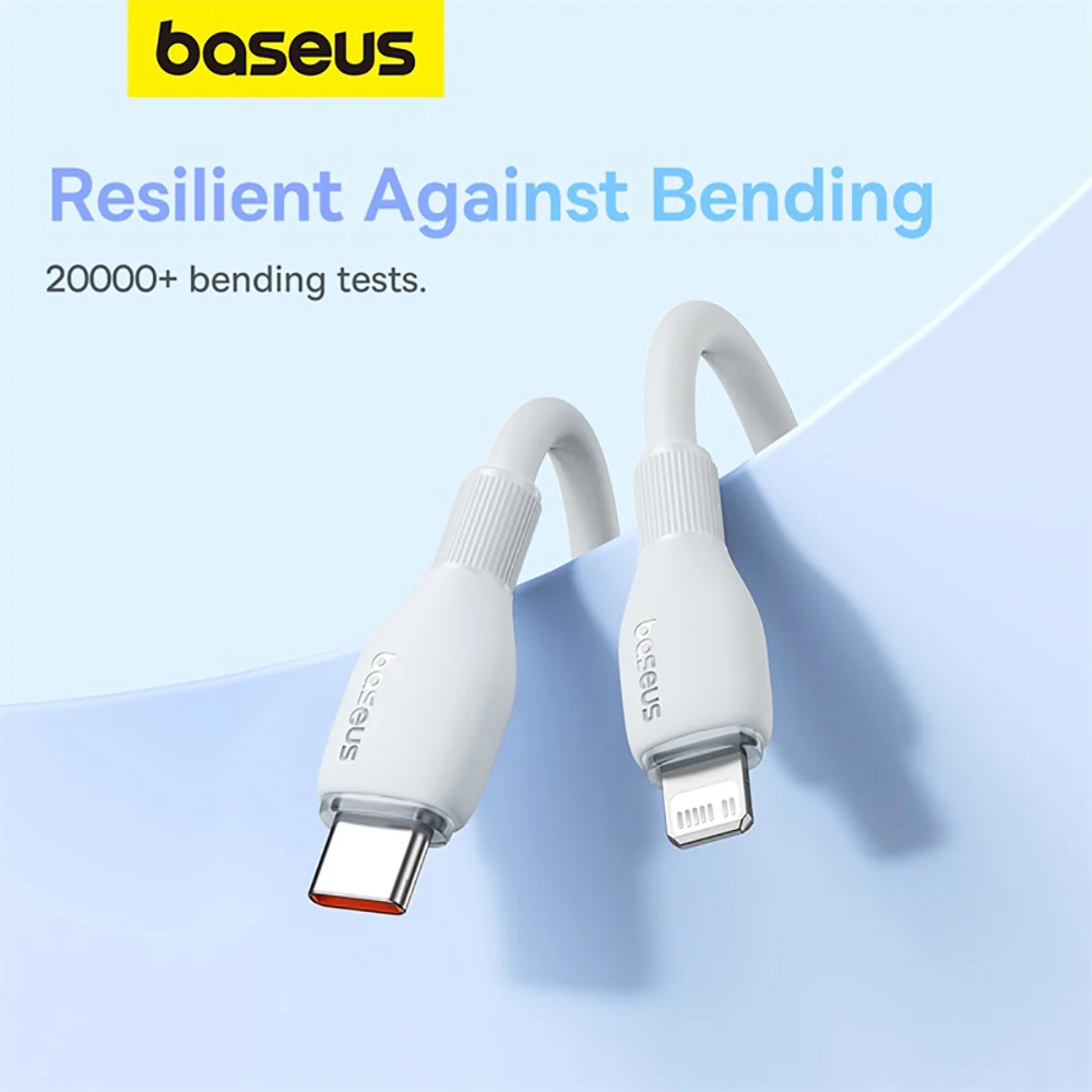 Baseus Pudding Series Fast Charging Cable Type-C to iP 20W 1.2m Starlight White - Image 5
