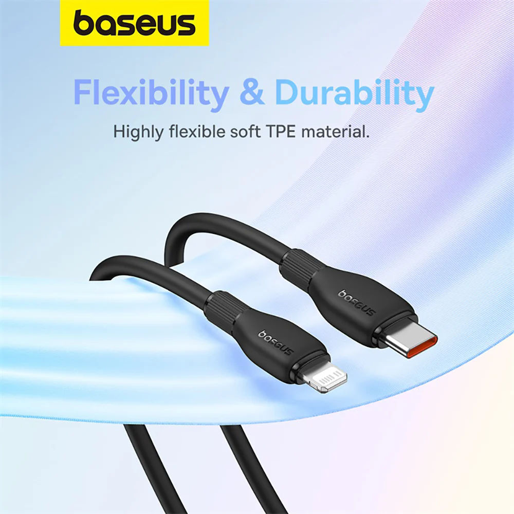 Baseus Pudding Series Fast Charging Cable Type-C to iP 20W 1.2m Starry Black - Image 3