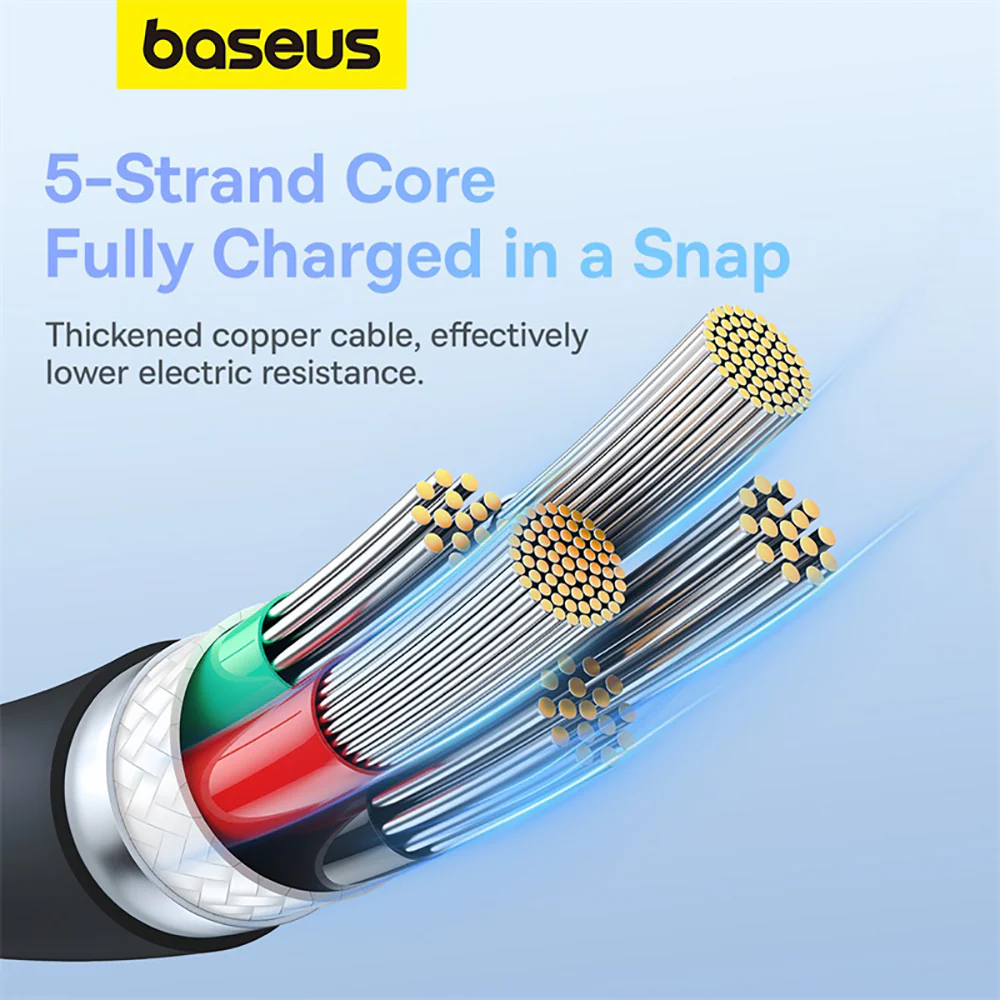Baseus Pudding Series Fast Charging Cable Type-C to iP 20W 1.2m Starry Black - Image 5