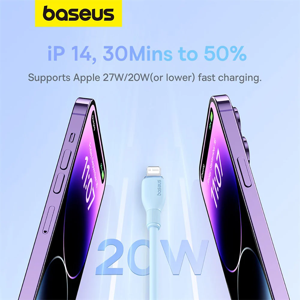 Baseus Pudding Series Fast Charging Cable Type-C to iP 20W 1.2m Starry Blue - Image 2