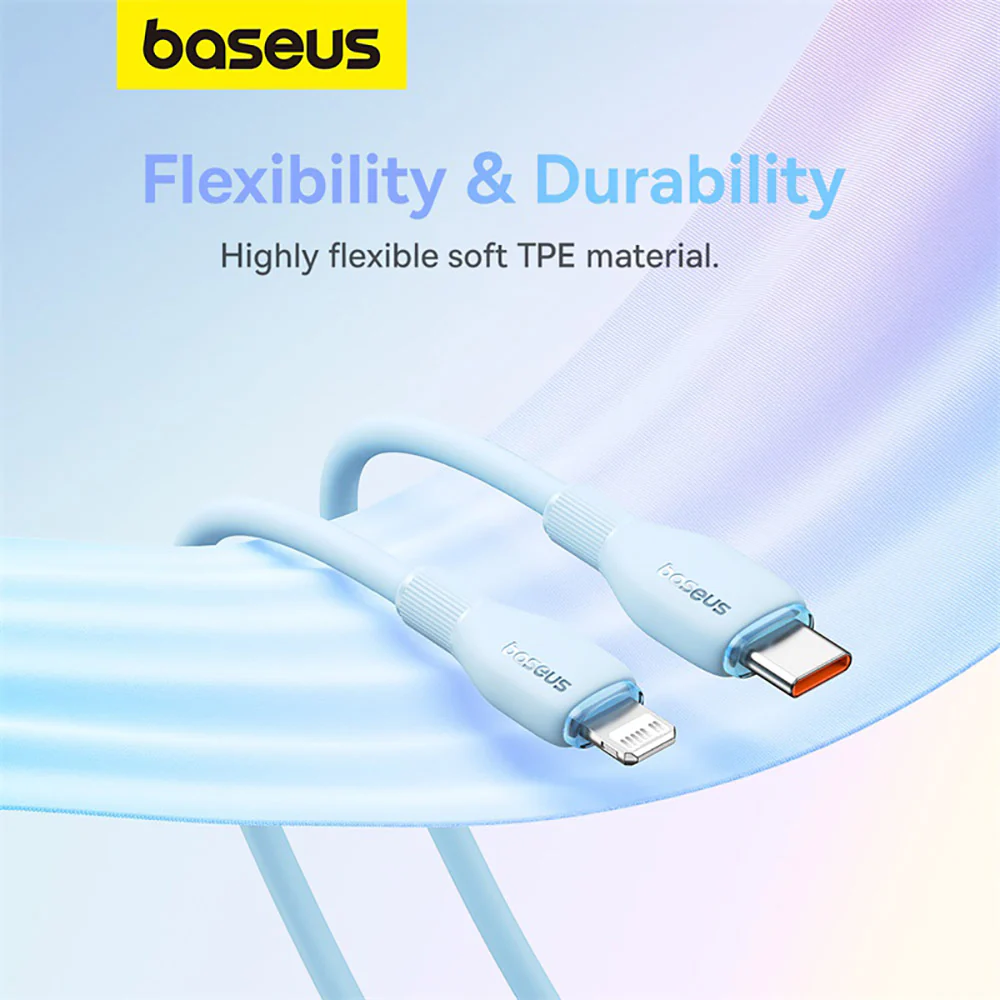Baseus Pudding Series Fast Charging Cable Type-C to iP 20W 1.2m Starry Blue - Image 4