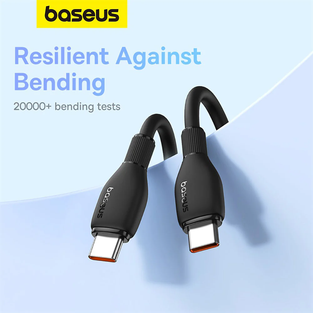 Baseus Pudding Series Fast Charging Cable Type-C to Type-C 100W 1.2m - Starry Black - Image 5