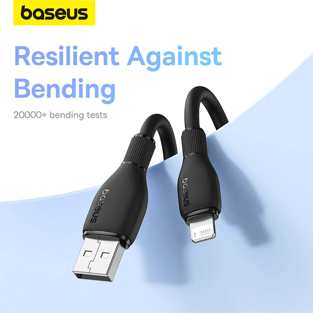 Baseus Pudding Series Fast Charging Cable USB to iP 2.4A 1.2m - Starry Black - Image 3