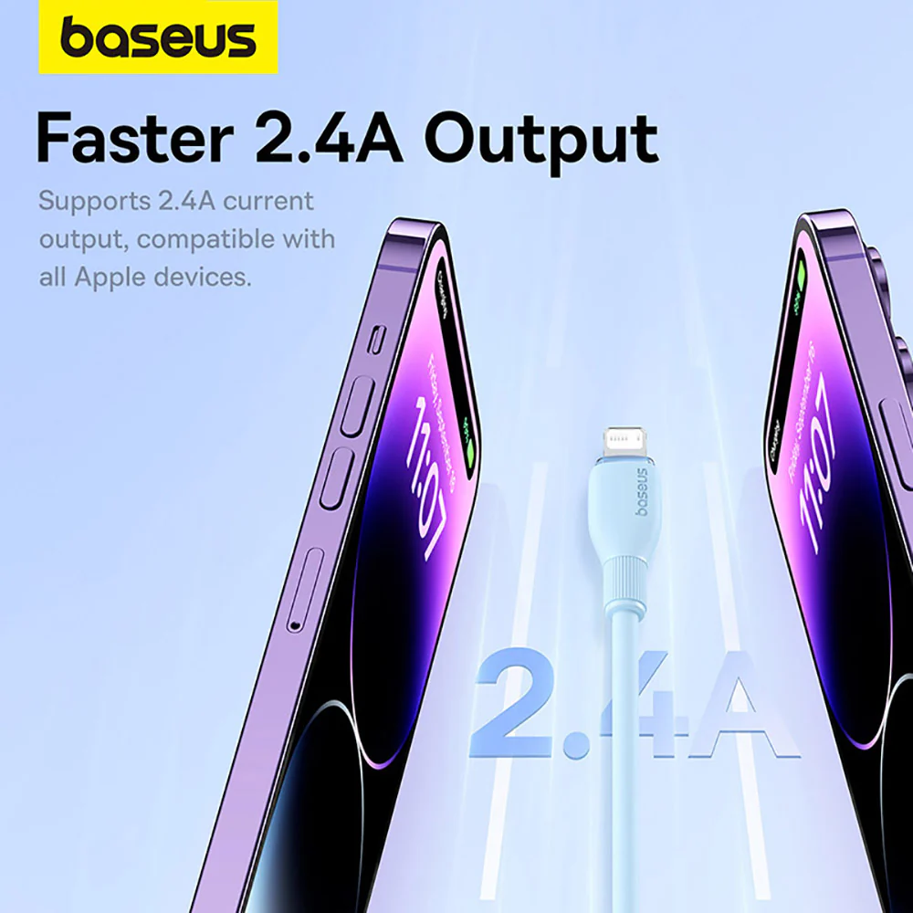Baseus Pudding Series Fast Charging Cable USB to iP 2.4A 1.2m Starry Blue - Image 3