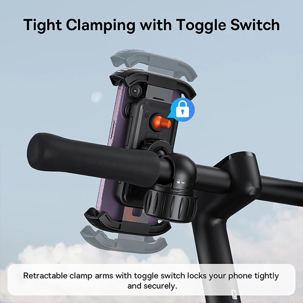 Baseus QuickGo Bike Phone Mount - Starry Black - Image 4