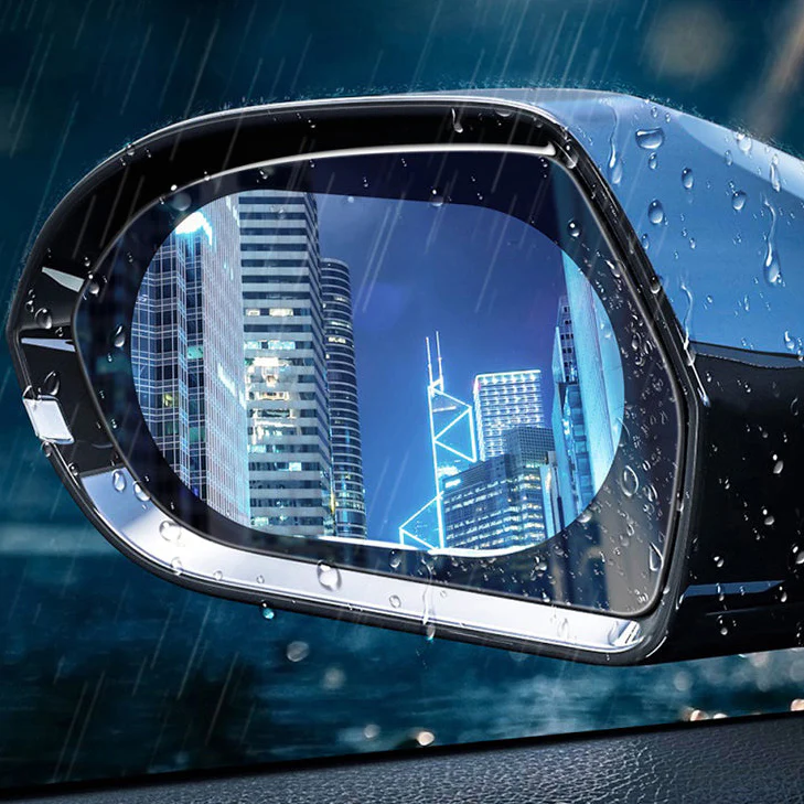 Baseus Rearview Mirror Waterproof Film - Clear, 2 Pieces - Image 3