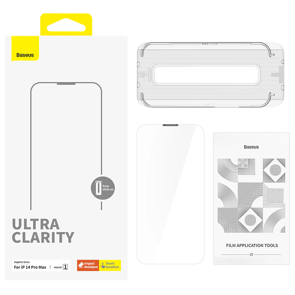 Baseus Sapphire Series Anti-Dust Tempered Glass Screen Protector for iPhone 14 Pro Max - Image 4