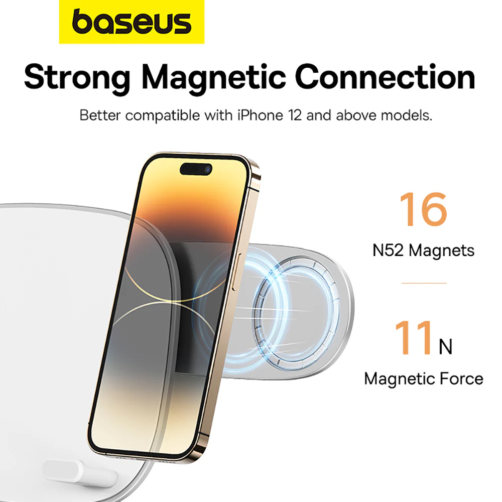Baseus Seashell Series 2-in-1 Stand for Phones & Tablets - Moon White - Image 3