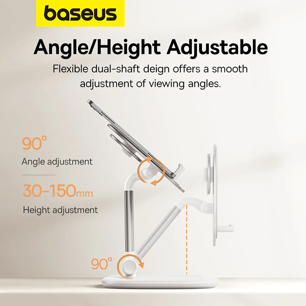 Baseus Seashell Series 2-in-1 Stand for Phones & Tablets - Moon White - Image 5
