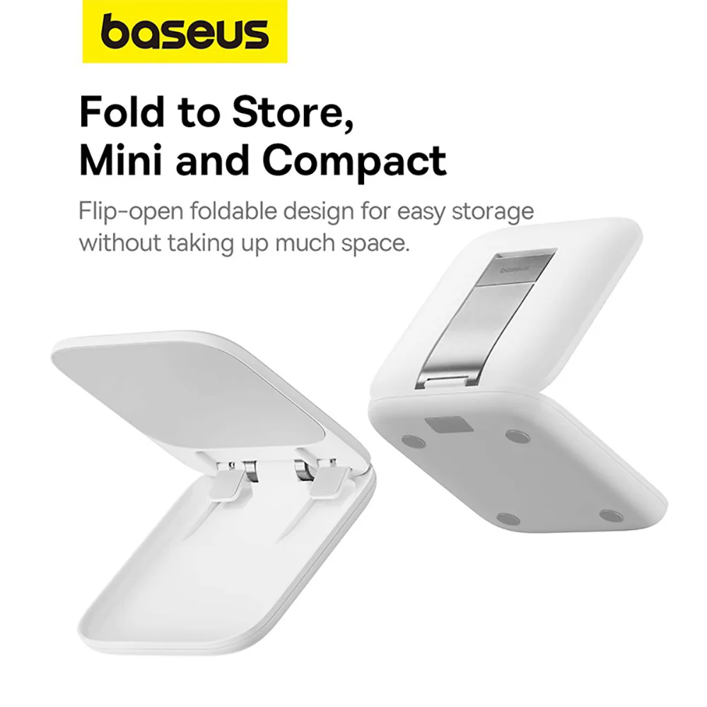Baseus Seashell Series Folding Tablet Stand - Moon White - Image 2