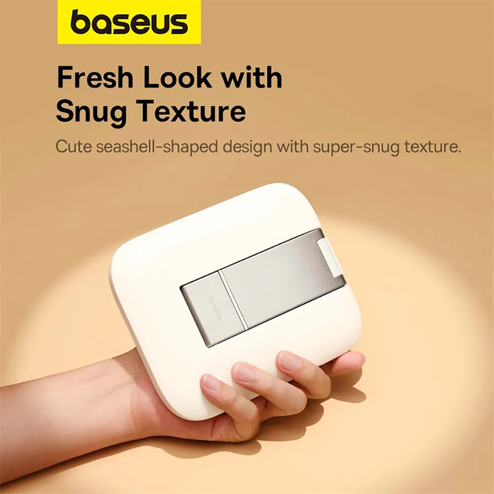 Baseus Seashell Series Folding Tablet Stand - Moon White - Image 4