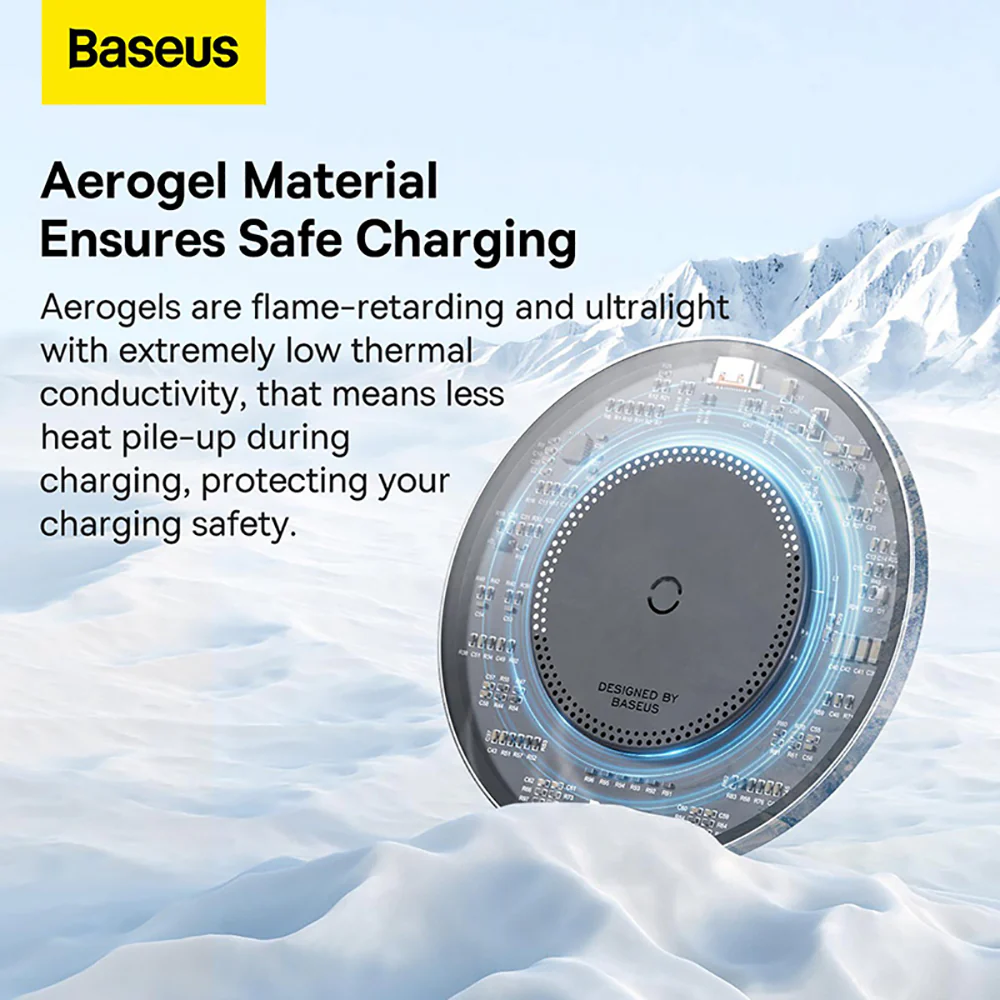 Baseus Simple 2 Wireless Charger - Starry Black - Image 2