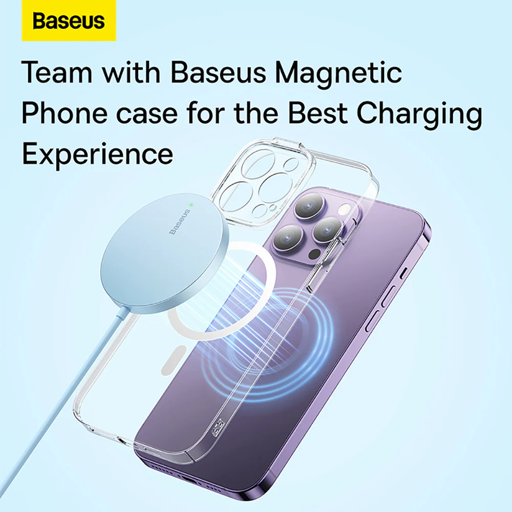Baseus Simple Mini3 Magnetic Wireless Charger 15W - Starry Blue - Image 3