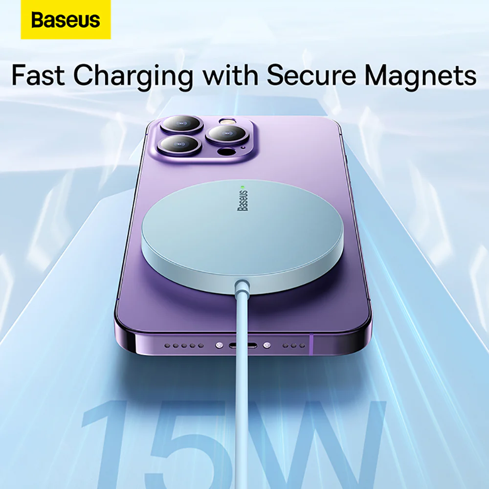 Baseus Simple Mini3 Magnetic Wireless Charger 15W - Starry Blue - Image 5