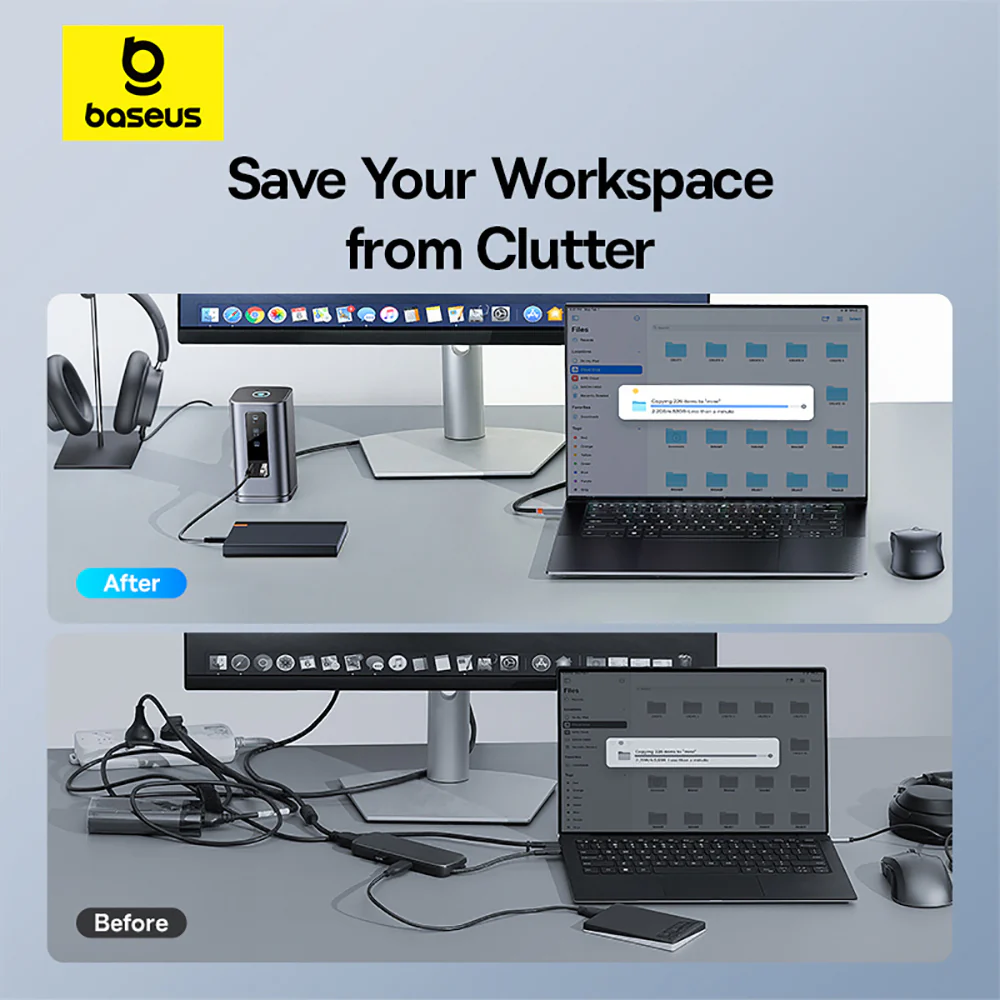 Baseus Smart Series 11-in-1 WIN Docking Station - Deep Space Gray - Image 3