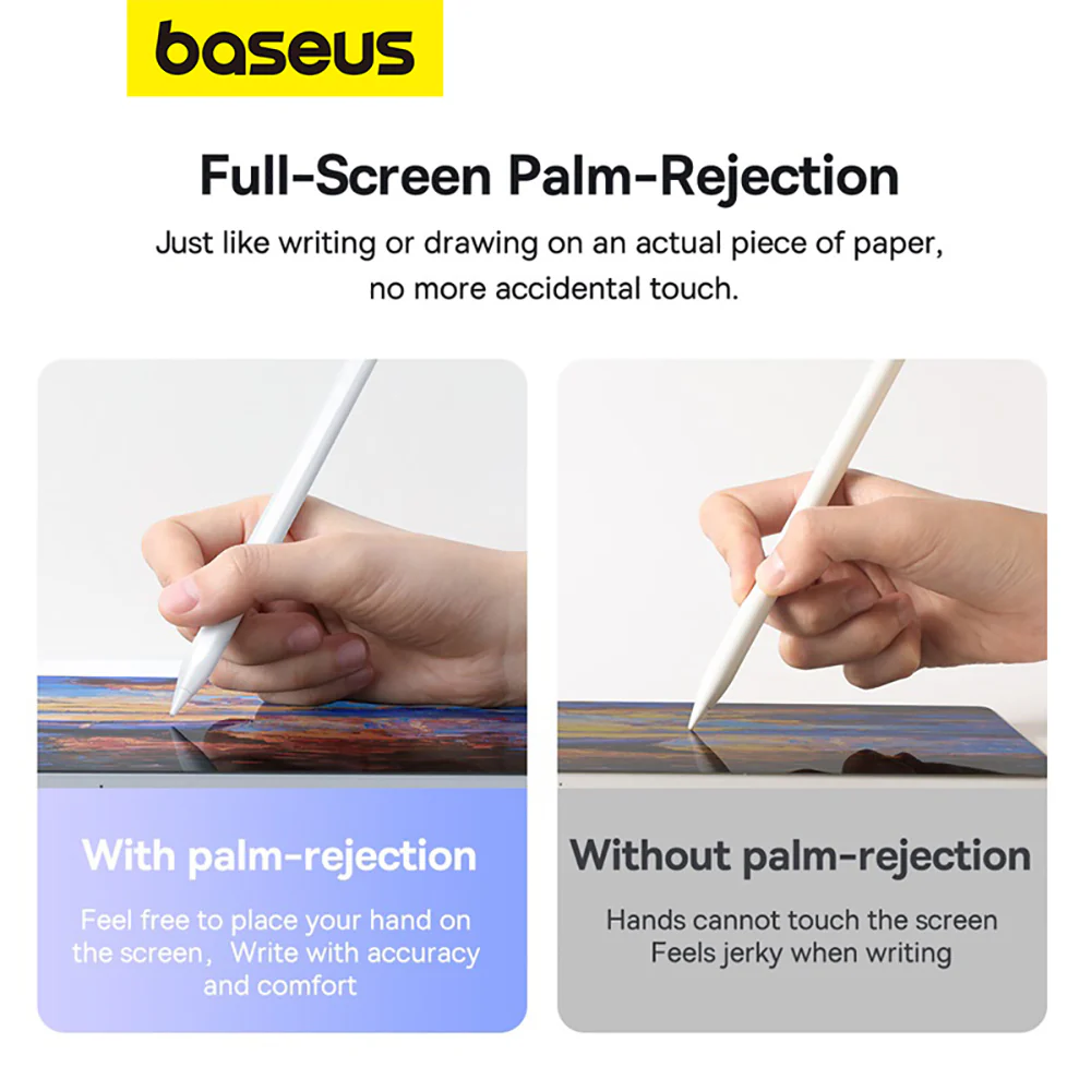 Baseus Smooth Writing 2 Series Wireless Charging Stylus - Active Edition, Moon White - Image 4