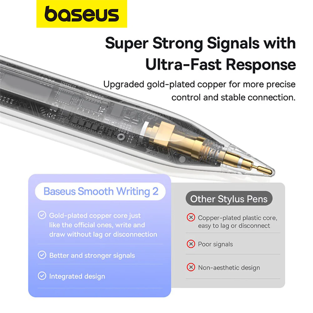 Baseus Smooth Writing 2 Series Wireless Charging Stylus - Active Edition, Moon White - Image 5