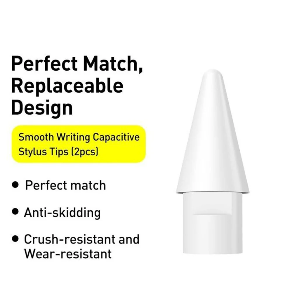 Baseus Smooth Writing Capacitive Stylus Tips - White, 2 Pack - Image 2