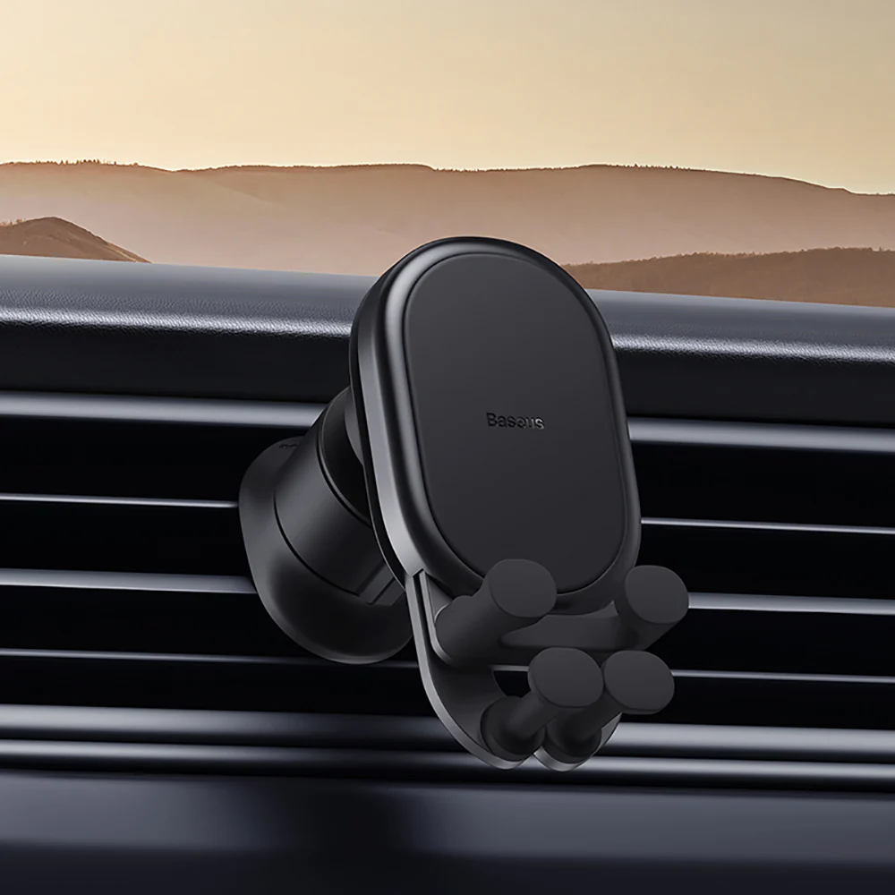 Baseus Stable Gravitational Wireless Charging Car Mount Pro 15W (Air Outlet Version) - Black - Image 5