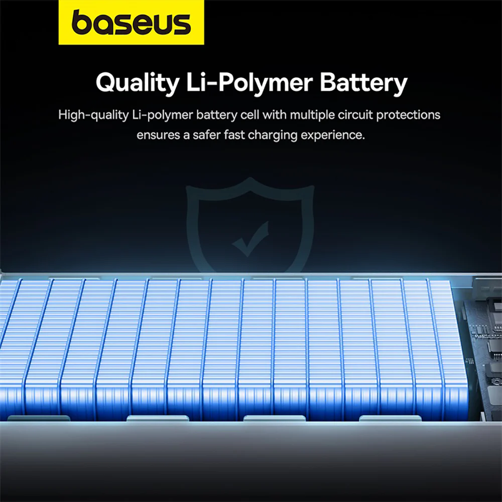 Baseus Star-Lord Digital Display Fast Charge Power Bank 10000mAh 30W - Moon White - Image 4