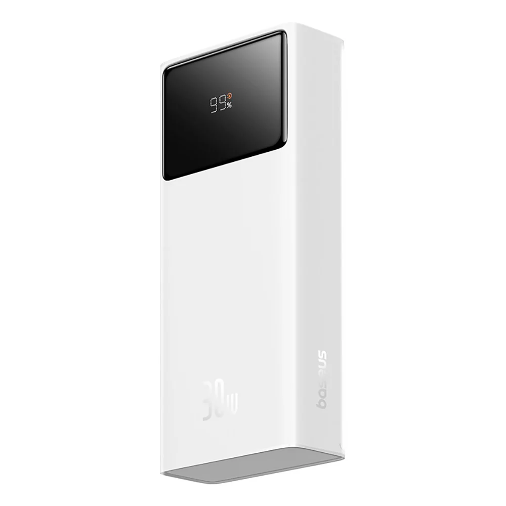 Baseus Star-Lord Digital Display Fast Charge Power Bank 30W 20000mAh - Moon White - Image 4