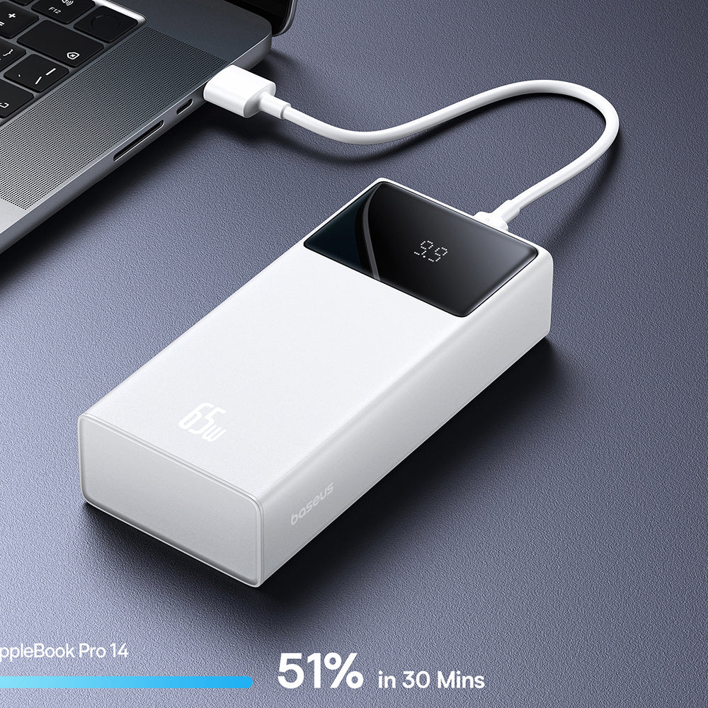 Baseus Star Lord Digital Display Fast Charging Power Bank 30000mAh 65W - Moon White - Image 2
