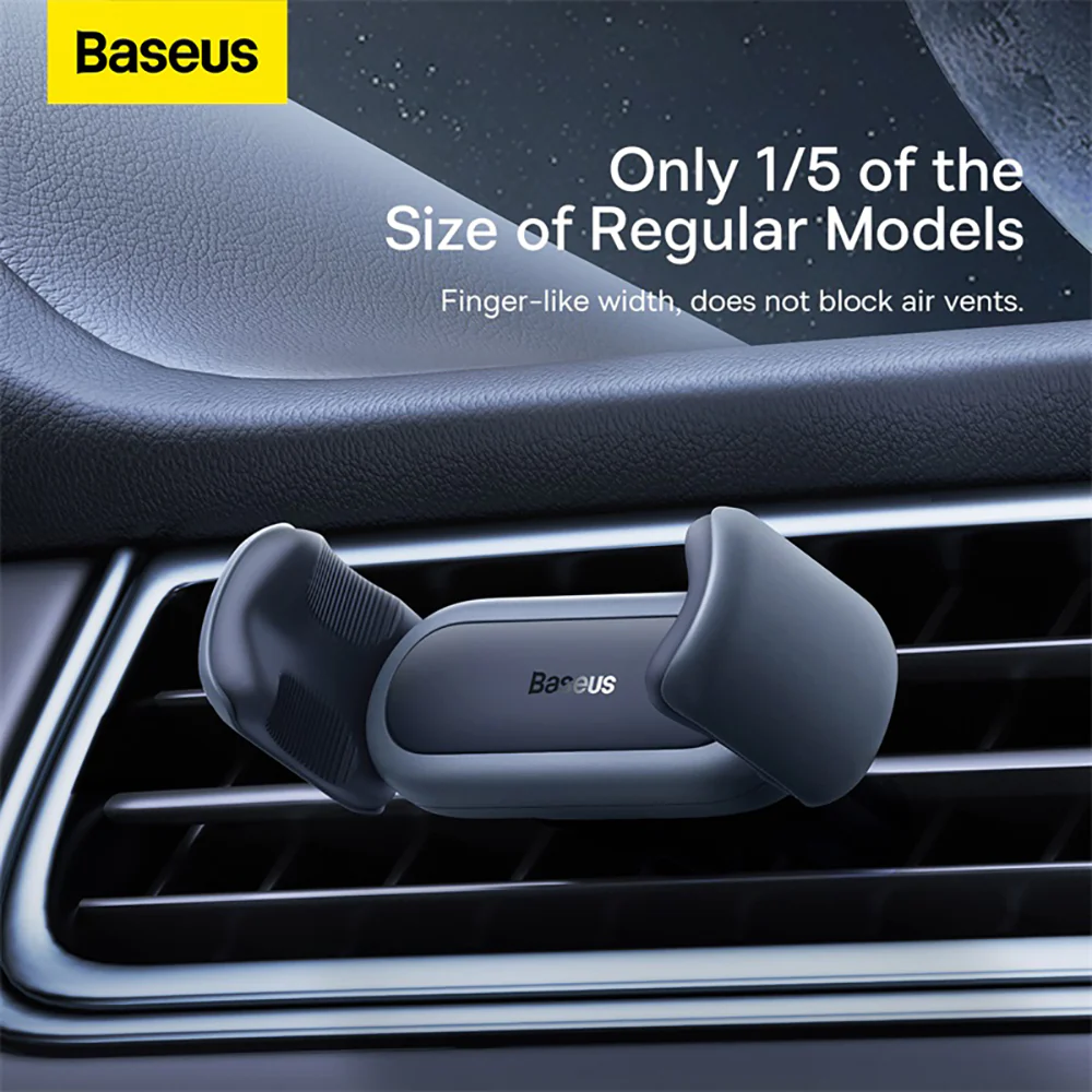 Baseus Steel Cannon 2 Air Outlet Car Mount - Black - Image 4