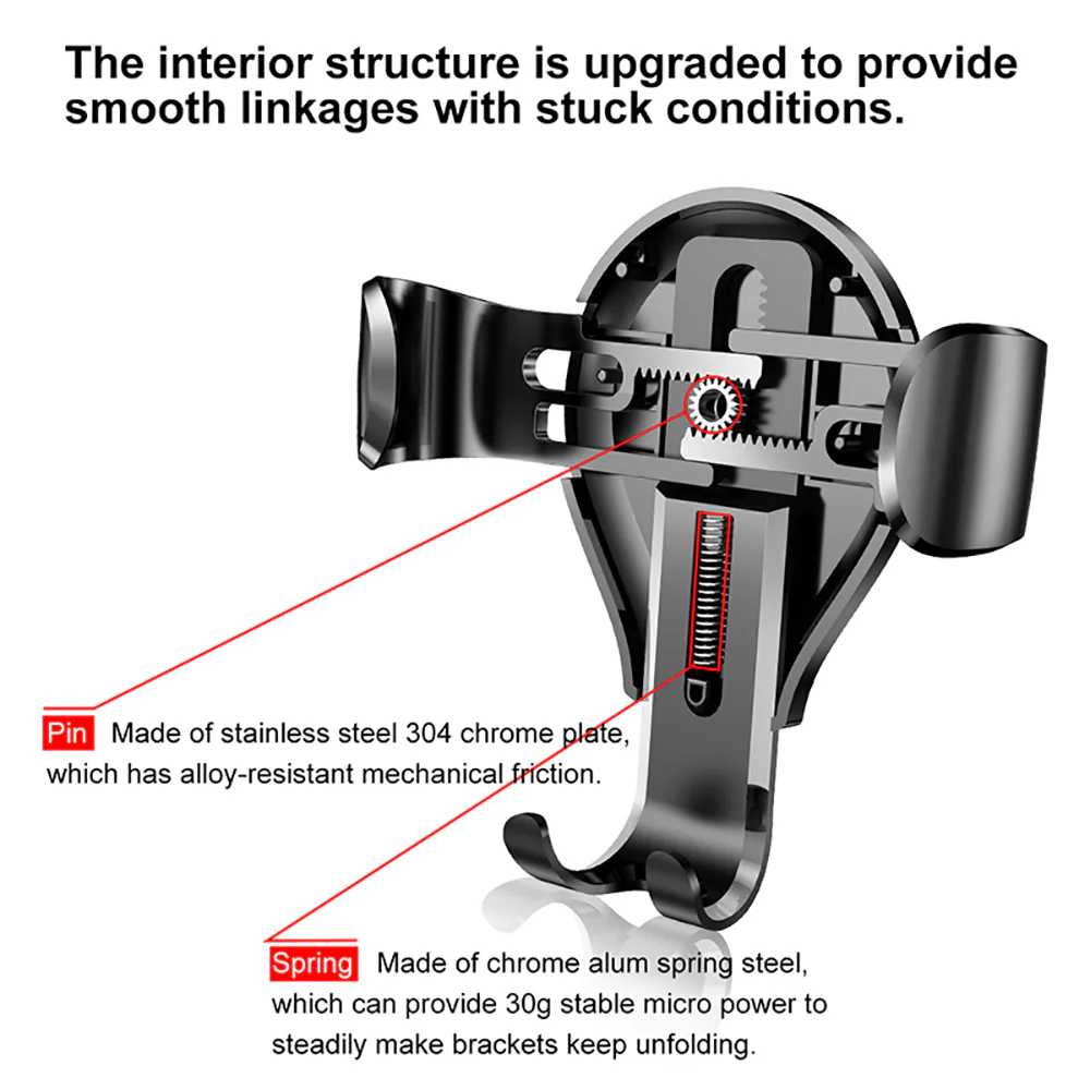 Baseus Suction Cup Gravity Car Mount - Black - Image 2
