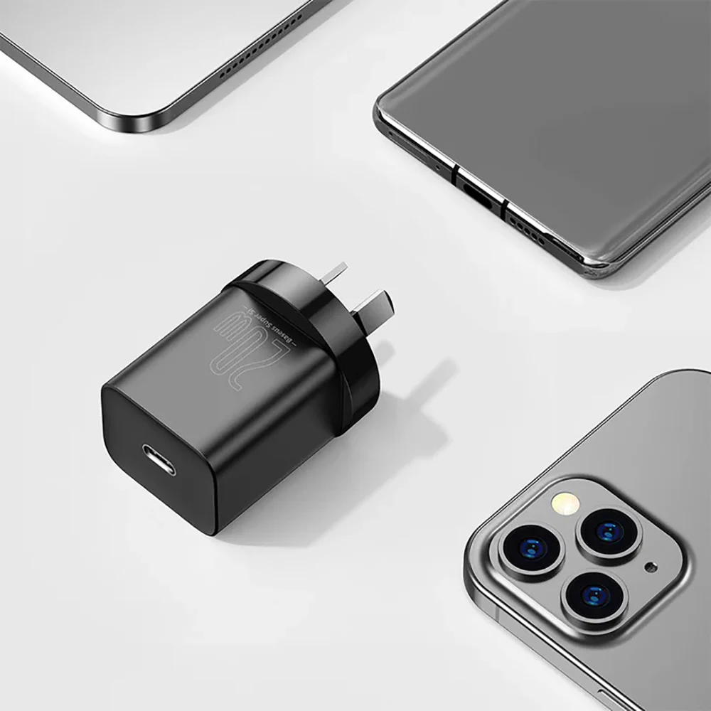 Baseus Super Si Quick Charger 1C 20W AU Plug - Black - Image 2