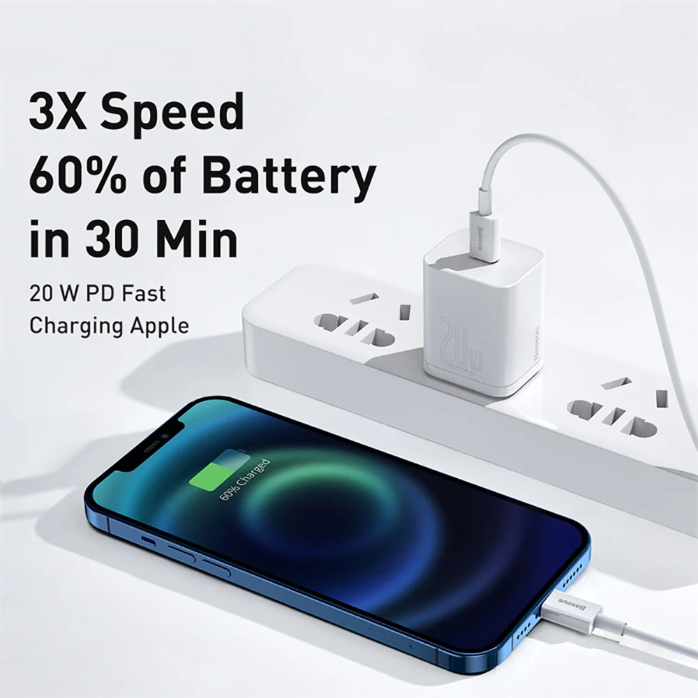 Baseus Superior Series Fast Charging Cable Type-C to iP PD 20W 1m White