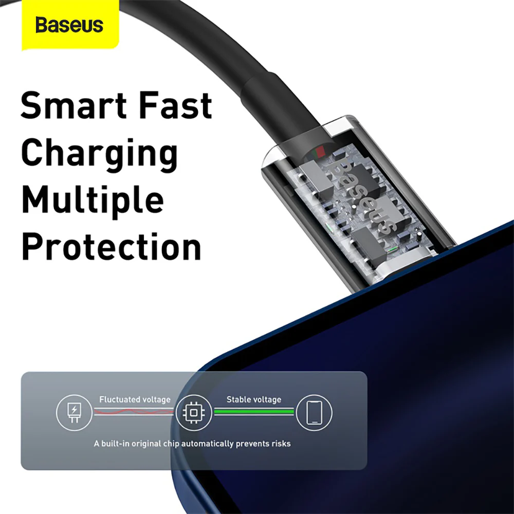 Baseus Superior Series Fast Charging Cable Type-C to iP PD 20W 2m Black - Image 3