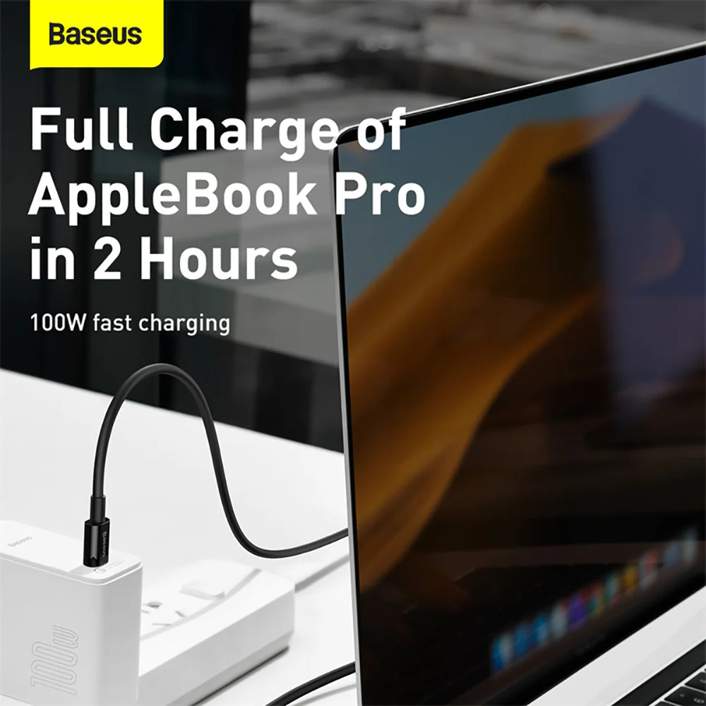 Baseus Superior Series Fast Charging Cable Type-C to Type-C 100W 2m Black - Image 2