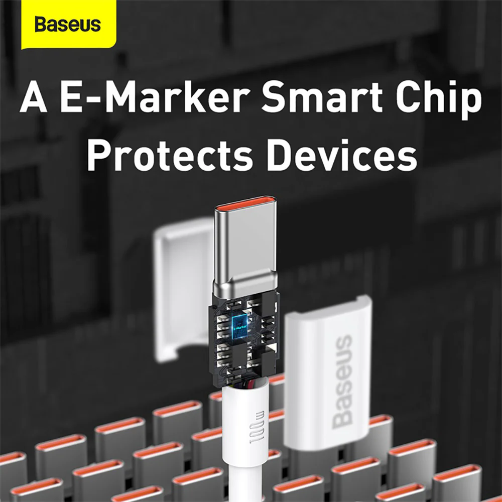 Baseus Superior Series Fast Charging Cable Type-C to Type-C 100W 2m White - Image 5
