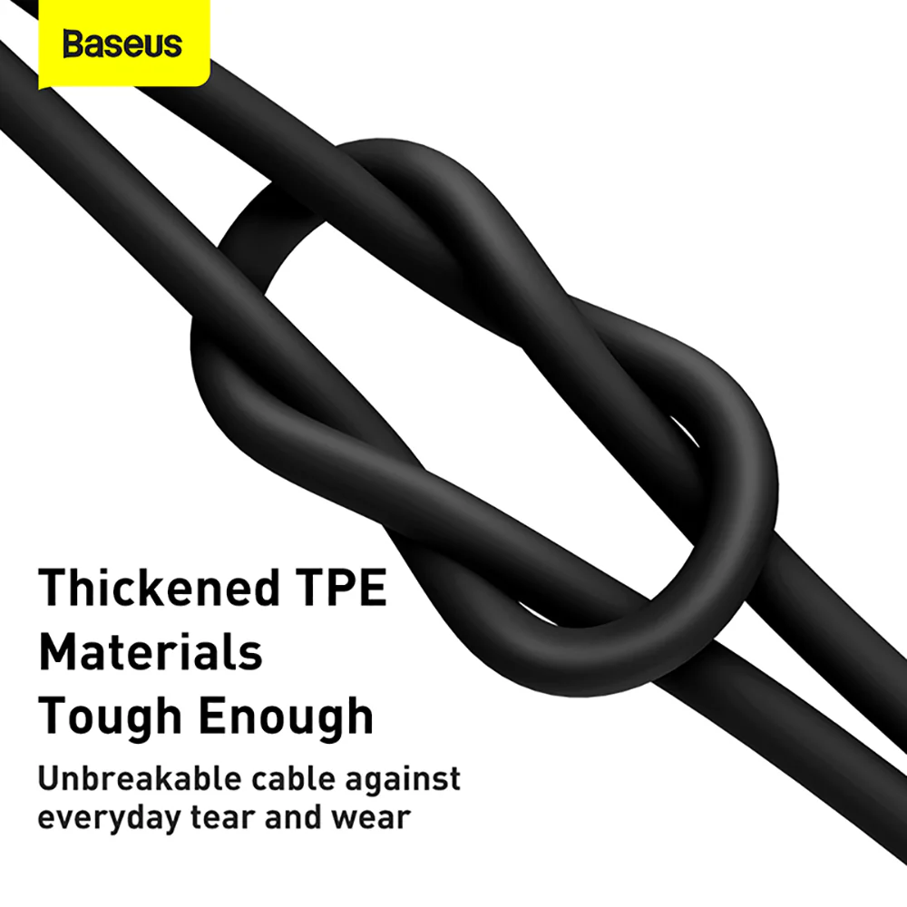 Baseus Superior Series Fast Charging Cable USB to Type-C 66W 1m - Black - Image 3