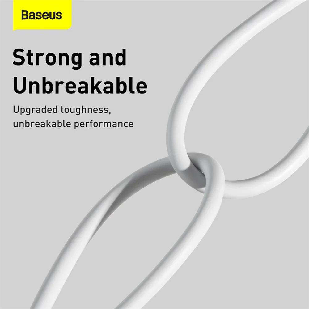Baseus Superior Series Fast Charging Data Cable USB to iP 2.4A 1.5m - White - Image 4