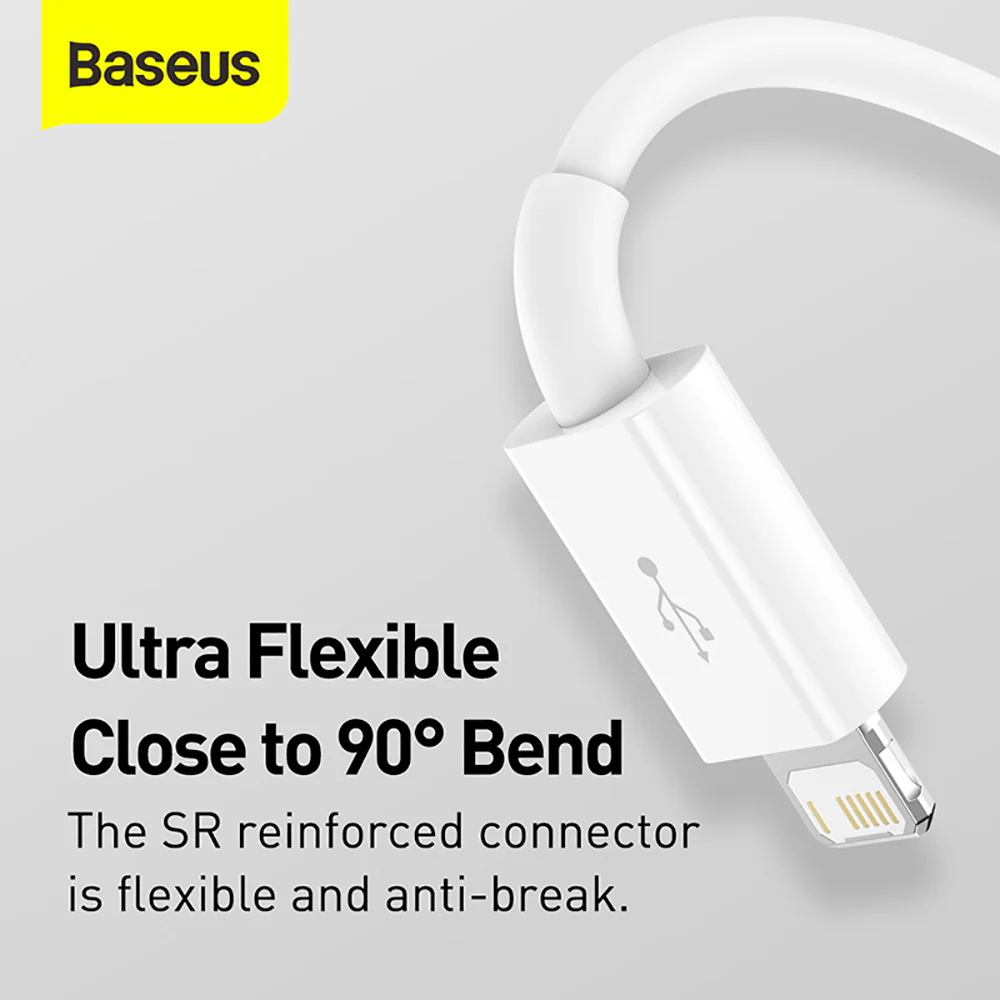 Baseus Superior Series Fast Charging Data Cable USB to M+L+C 3.5A 1.5m White - Image 2