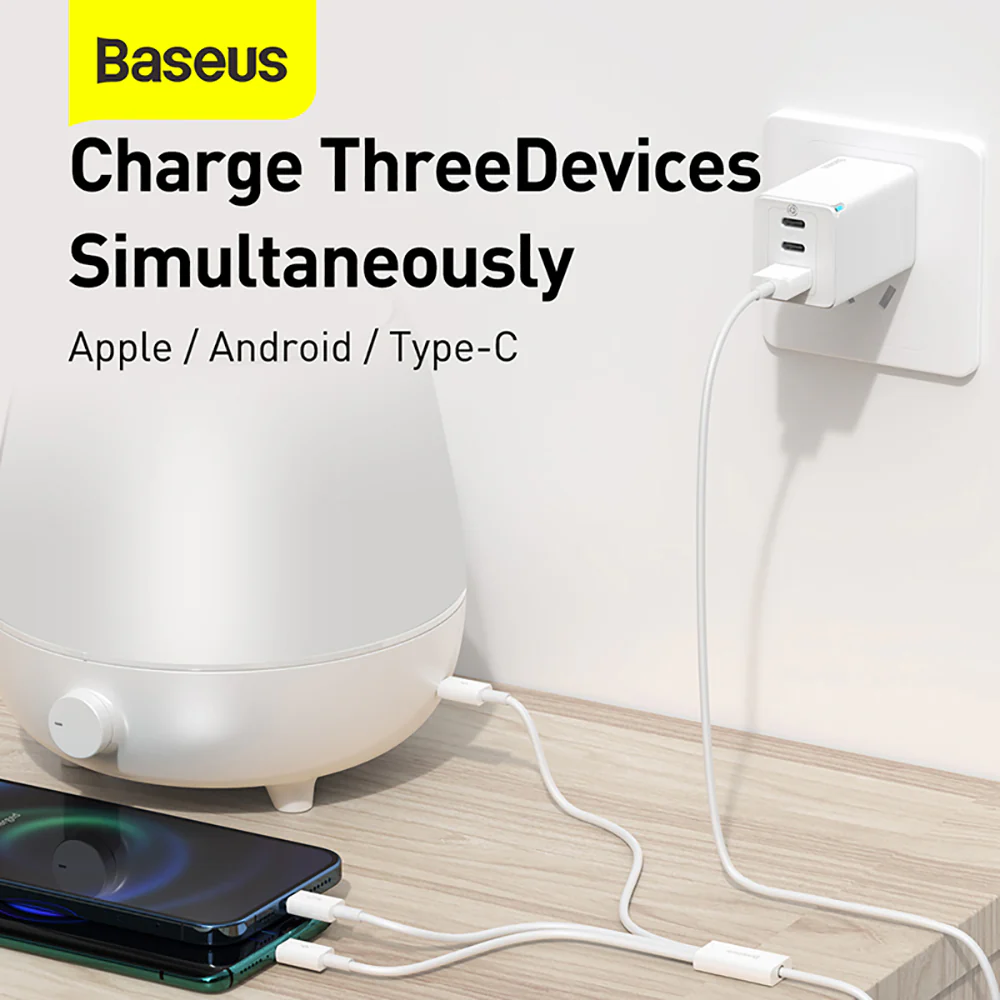 Baseus Superior Series Fast Charging Data Cable USB to M+L+C 3.5A 1.5m White - Image 5