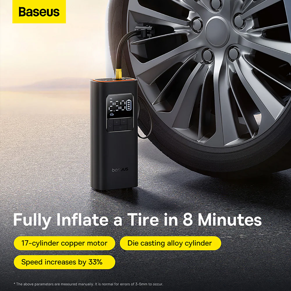 Baseus SuperMini Pro Wireless Car Inflator - Starry Black - Image 2
