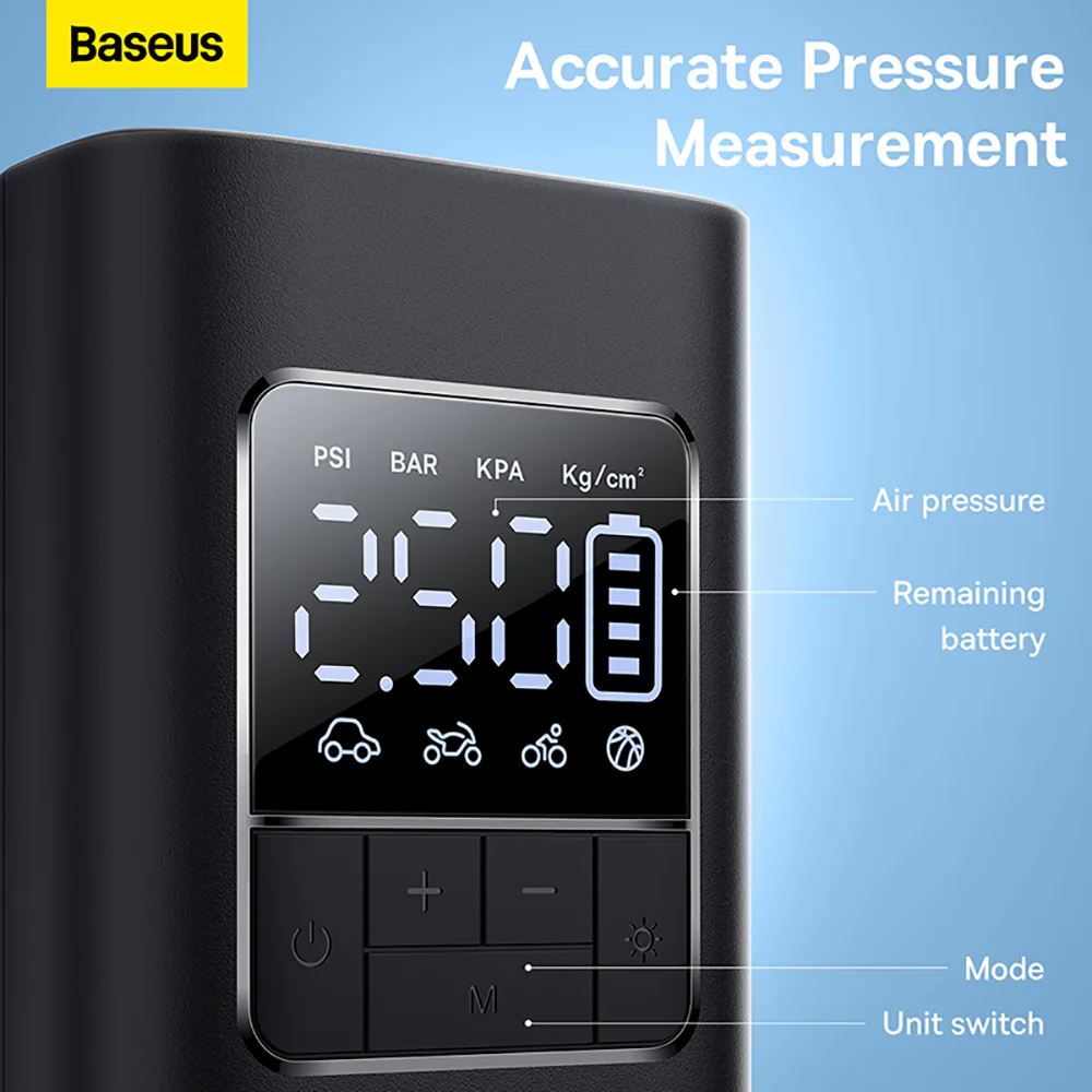 Baseus SuperMini Pro Wireless Car Inflator - Starry Black - Image 4