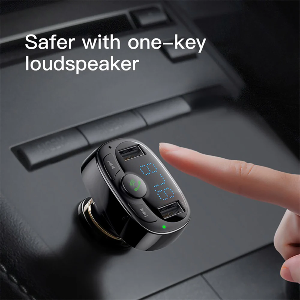 Baseus T Cat S-09A Car Bluetooth MP3 Charger - Standard Black - Image 5