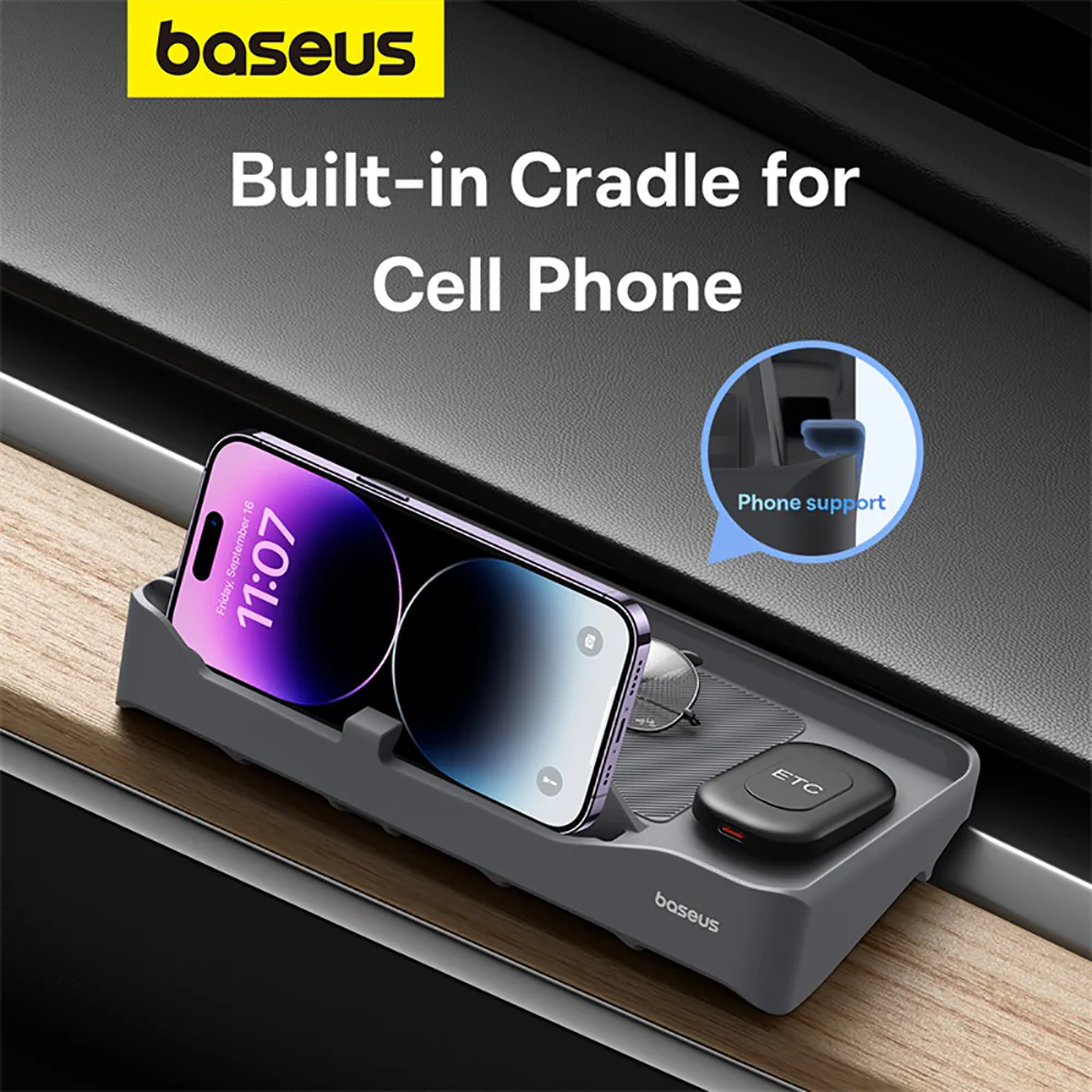 Baseus T-Space 2-in-1 Car Storage Box - Deep Space Gray - Image 3
