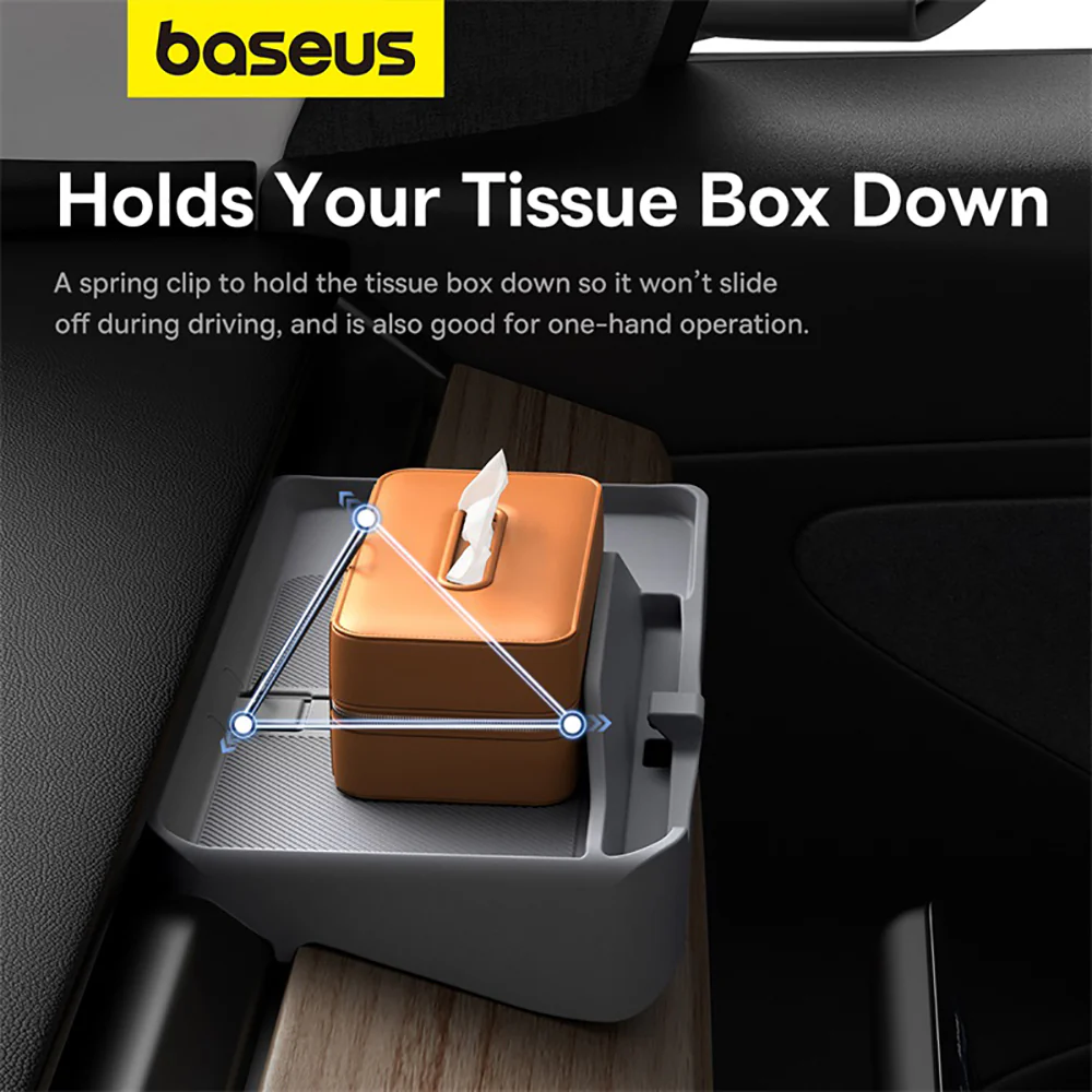 Baseus T-Space 2-in-1 Car Storage Box - Deep Space Gray - Image 4