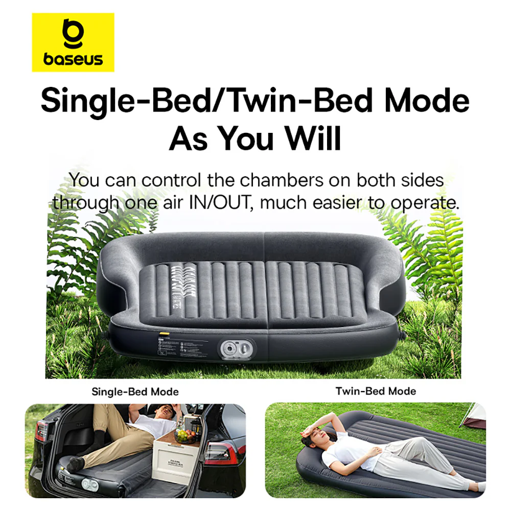 Baseus T-Space Cloud-Soft Air Mattress for Tesla Model Y - Moon Shadow Gray - Image 3