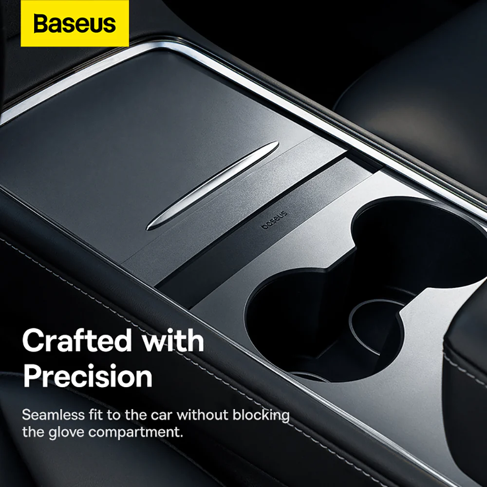 Baseus T-Space Expansion Dock for Tesla - 2A+1C Ports with Retractable Cable 45W - Starry Black - Image 2