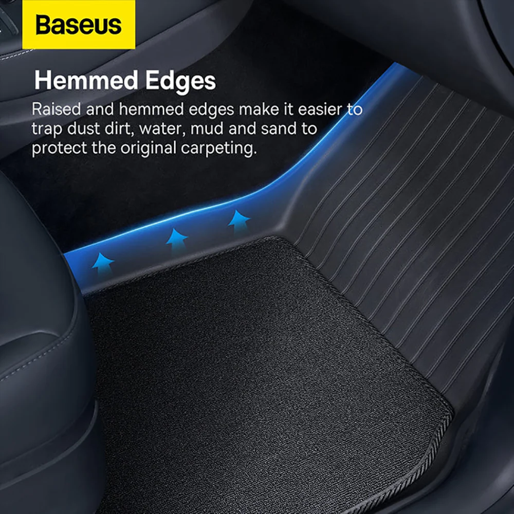 Baseus T-Space Series Car Floor Mat for Tesla Model Y - Starry Black - Image 4
