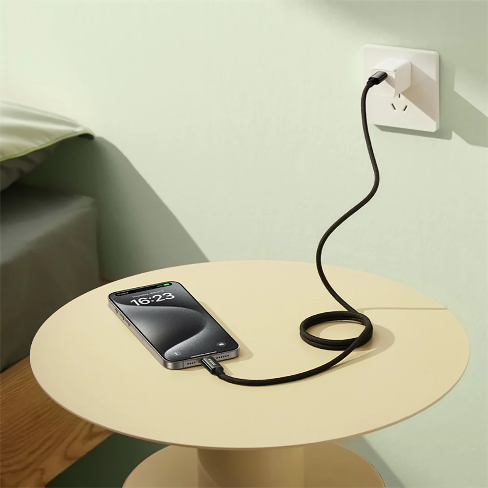 Baseus Tungsten Gold Magnetic Fast Charging Cable Type-C to Type-C 100W 1m Starry Black