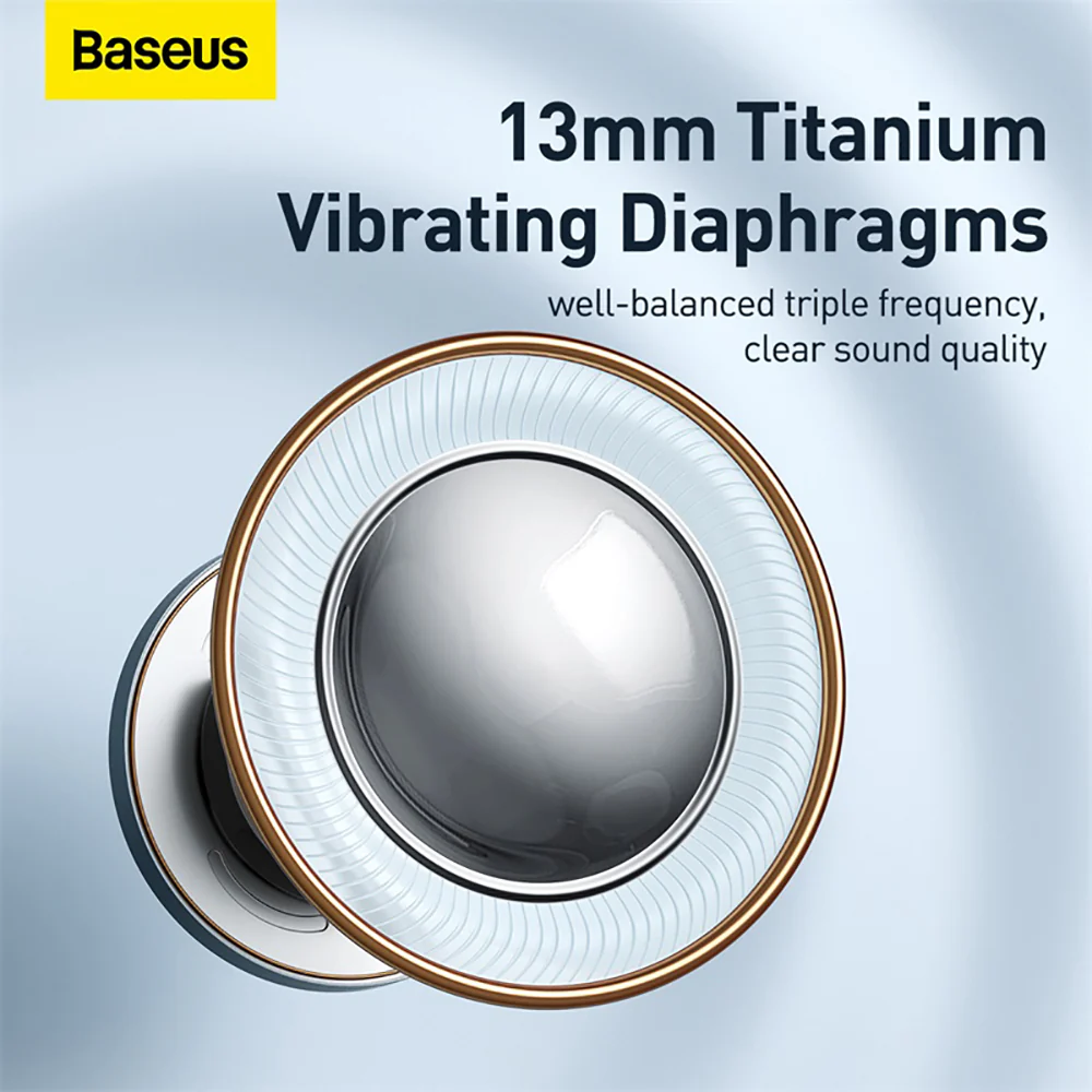 Baseus TWS True Wireless Bluetooth Earphones Bowie Series E3 - White - Image 2